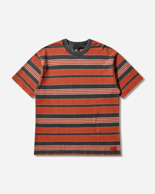 Vans Red Pique Stripe Knit T-shirt Racing for men