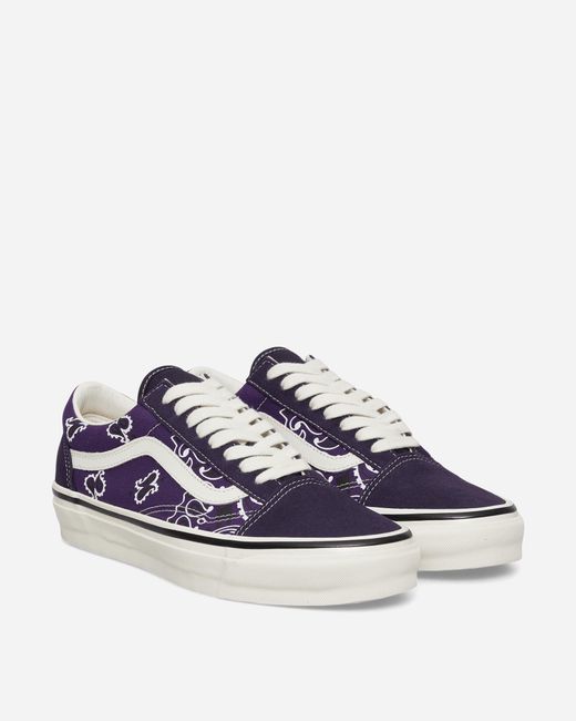 Vans Blue Premium Old Skool Bandana Sneakers Plum for men