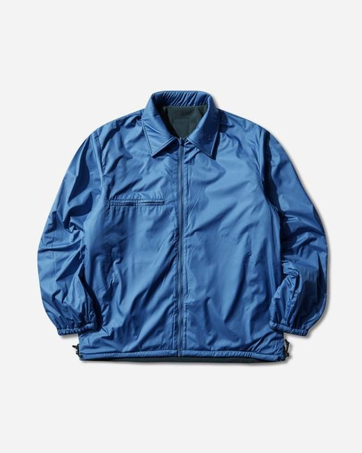 GR10K Blue Men S Collar Reversible Fleece Jacket Forest for men