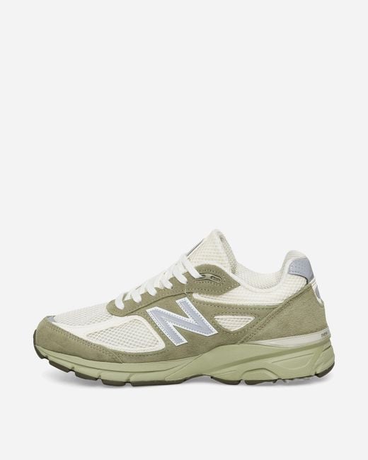New Balance Green Made In Usa 990v4 Sneakers Olive Leaf / Permafrost / Light Olive for men