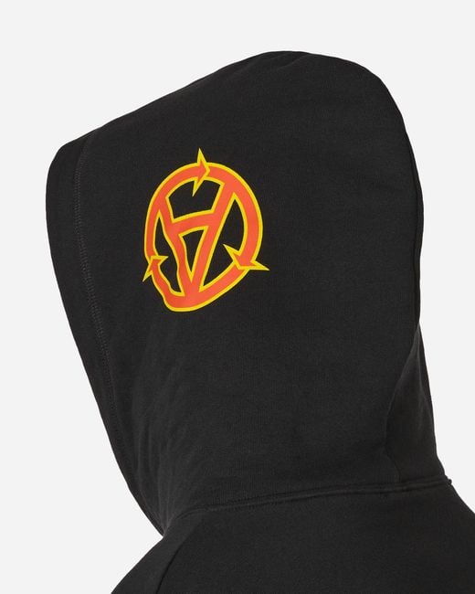 SLAM JAM Black Gaznevada Graphic Hooded Sweatshirt for men
