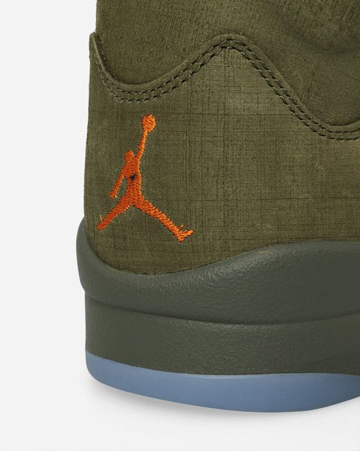 Nike Green Air Jordan 5 Retro Sneakers Army Olive for men