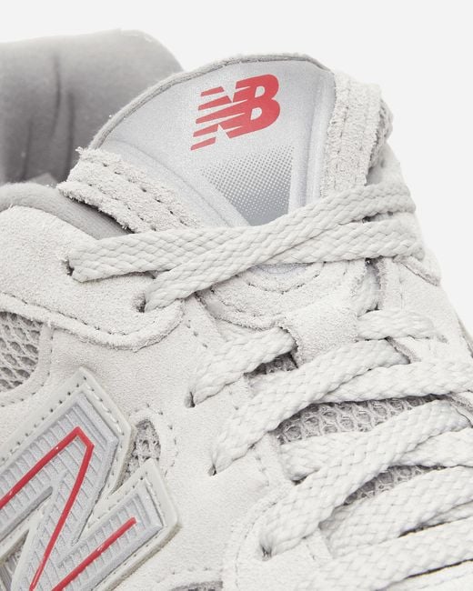 New Balance White 2010 Sneakers Silver Metallic / Team Red for men