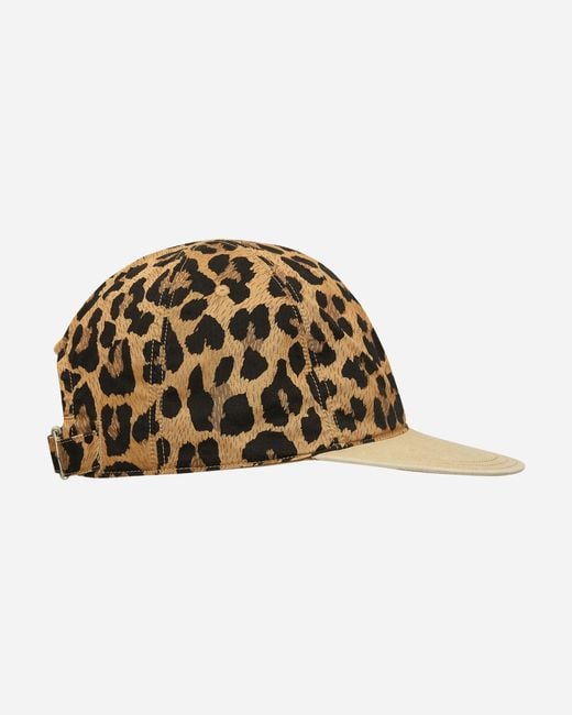 Kapital Metallic Cotton Herringbone Leopard Baseball Cap for men