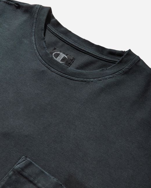Champion Black S Nowhere University Front Pocket Longsleeve T-Shirt for men