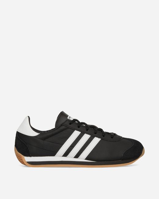 adidas Originals Country Og Brand-stamp Leather Low-top Trainers in Black |  Lyst