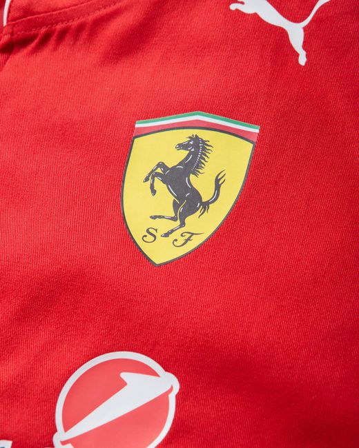 PUMA Red Scuderia Ferrari Hp Replica Drivers Authentic Bomber Jacket for men