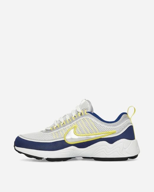 Nike White Air Zoom Spiridon Sneakers Deep Royal Metallic for men