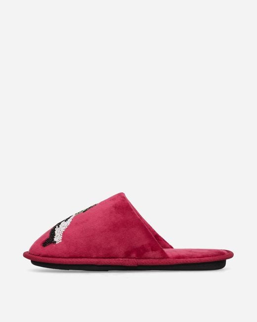 Fucking Awesome Red House Slippers for men