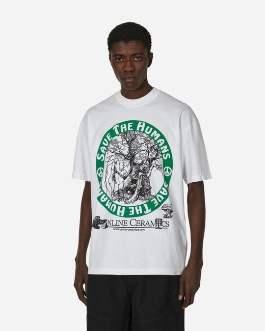 ONLINE CERAMICS White Save The Humans T-shirt for men