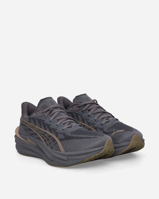 PUMA Gray Deviate Nitro 4 Sneakers Slate Sky Moody for men