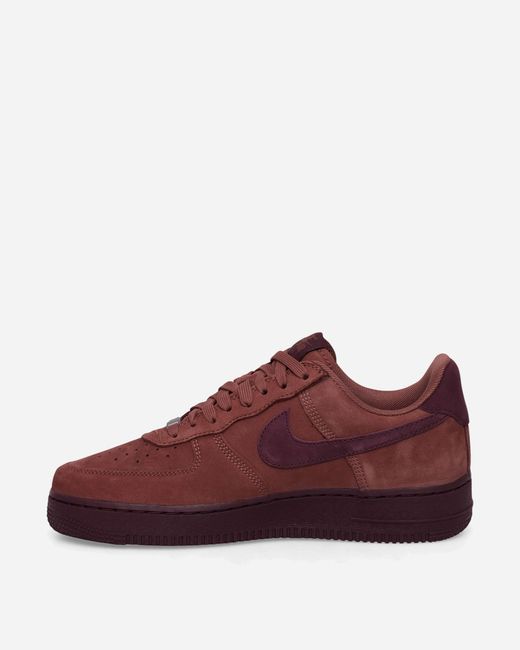 Nike Red Air Force 1 Low Retro Premium Sneakers Sepia Mahogany for men