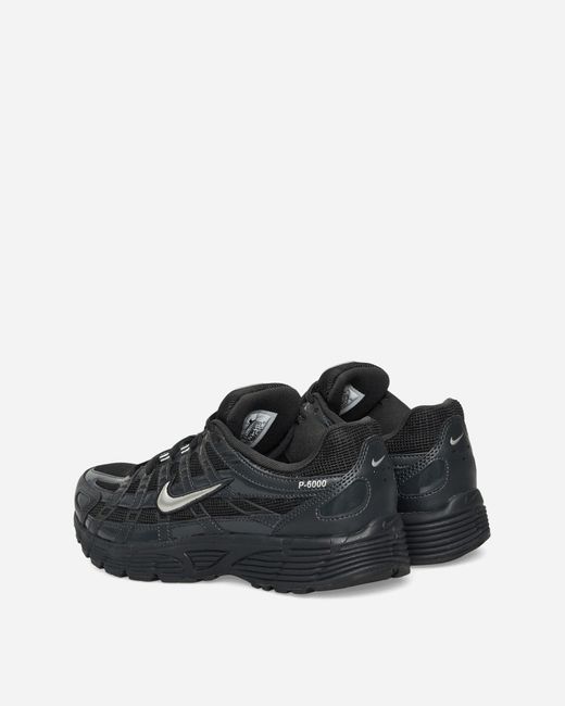 Nike Black Women S P-6000 Sneakers Off-noir / Metallic Silver