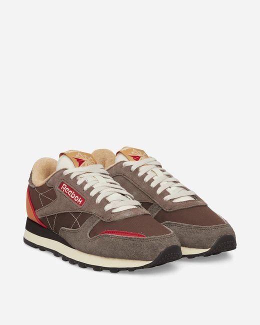 Reebok Brown Classic Leather Premium Sneakers Dark Chocolate for men