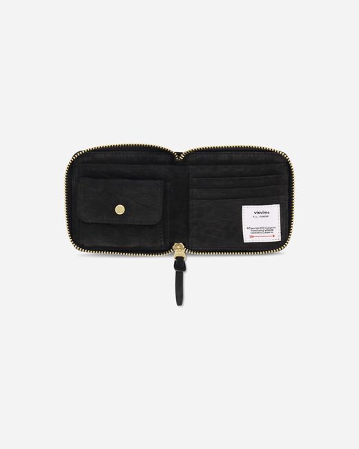 Visvim Black Suede Bi-fold Wallet for men