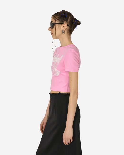 MARRKNULL Pink Punk Bear Slim-fit T-shirt