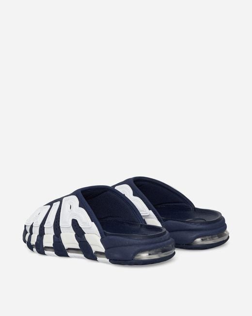 Nike Blue Air More Uptempo Slides Midnight University for men