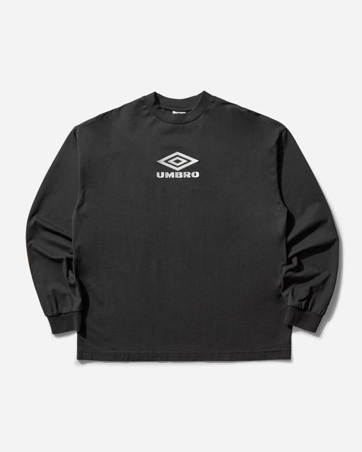 Umbro Men S Og Logo Longsleeve T-shirt Washed Black for men