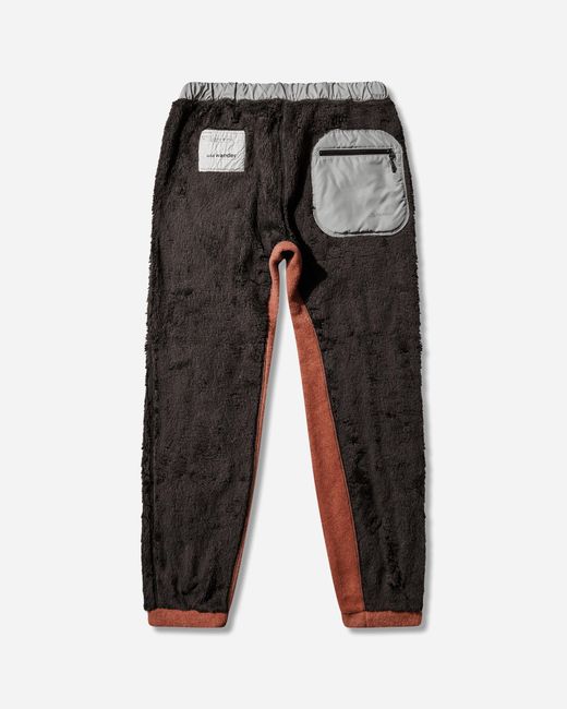 And Wander Black Slam Jam High Loft Polartec Fleece Pants for men
