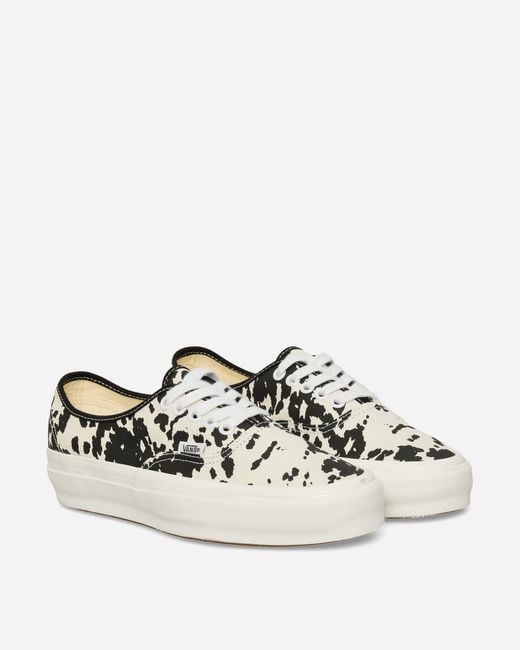 Vans White Premium Authentic 44 Cow Sneakers Black / Marshmallow for men