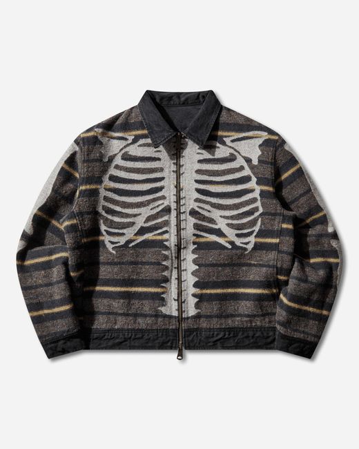 Kapital S 14Oz X Denim Bone Lining Reversible Zip-Up Work Jacket