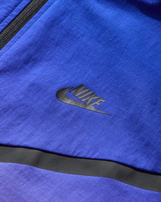 Nike Blue S Tech Woven Windrunner Full-Zip Jacket Game Royal Safety for men