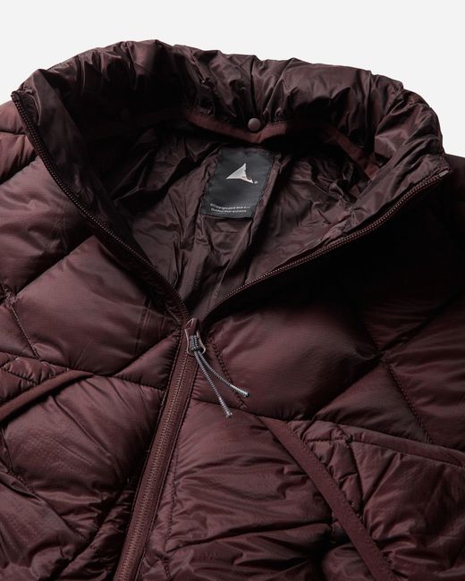 Roa Red Nuna 800 Fill Power Hooded Down Jacket Burgundy for men