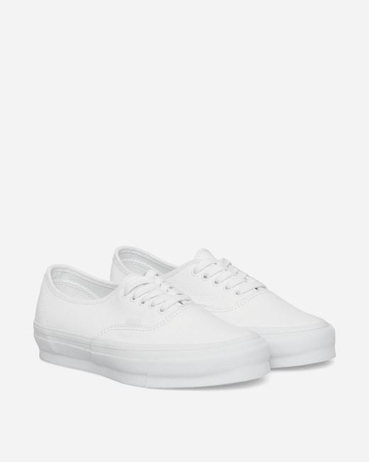 Vans White Premium Authentic 44 Leather Sneakers for men