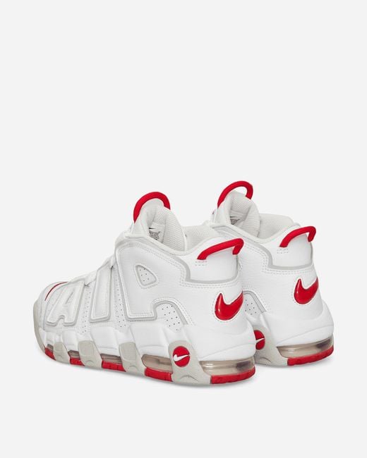 Nike Air More Uptempo 96 Sneakers White / University Red for Men | Lyst