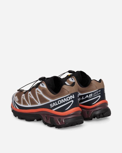 Salomon Brown Xt-6 Sneakers Walnut / Maritime Blue / Huckleberry for men