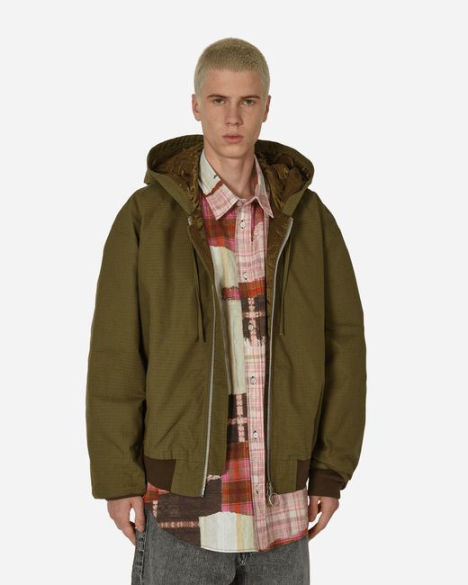 Acne Green Ripstop Padded Jacket Olive for men