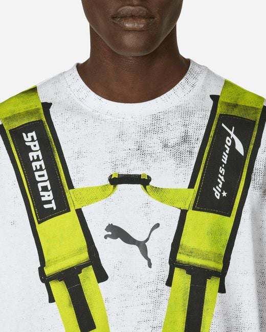 PUMA Yellow A$Ap Rocky Seatbelt T-Shirt / Lime Pow for men