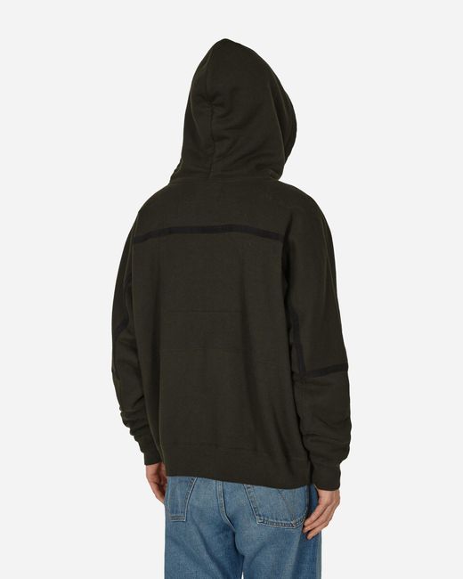 Cav Empt Taped Cut Zip Heavy Hooded Sweatshirt in Black for Men | Lyst