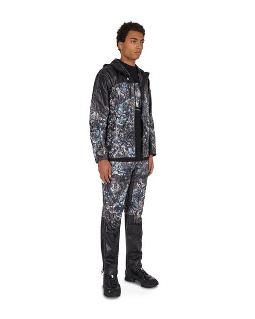 And Wander Black Stone Printed Ripstop Pants for men