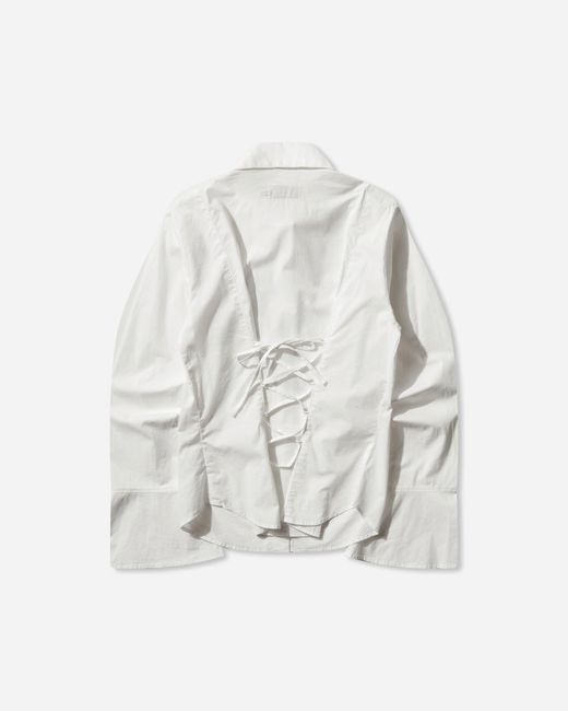 Hysteric Glamour White Hysteric Spider Lace-Up Frill Cuff Blouse