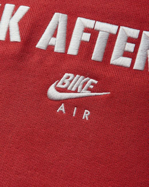 Nike Red Men S Bike Air X Nigel Sylvester Crewneck Sweatshirt Cinnabar for men