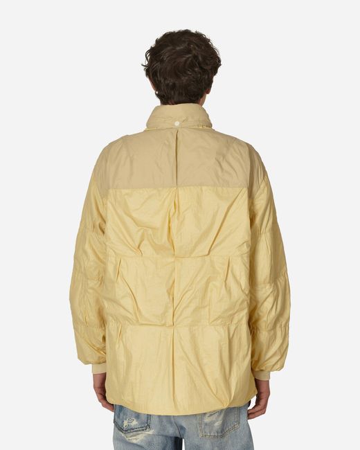 Our Legacy Natural Rubberized Nylon Exhaust Puffa Jacket Cream for men