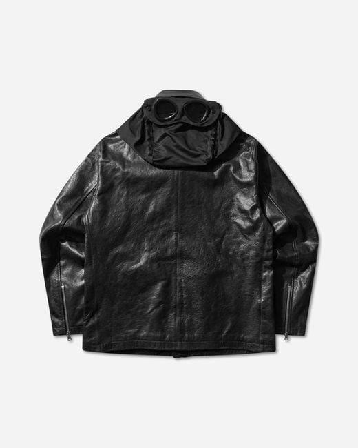 C.P. Company Slam Jam Leather Mille Jacket in Black for Men | Lyst UK