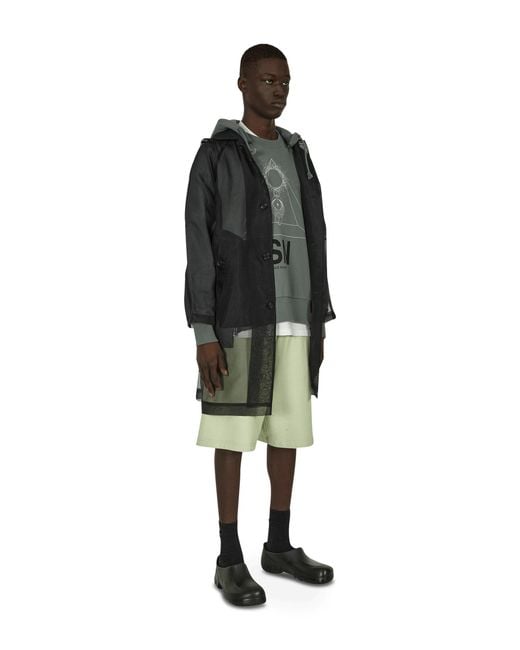 Undercover Green Cotton Sweatshorts for men