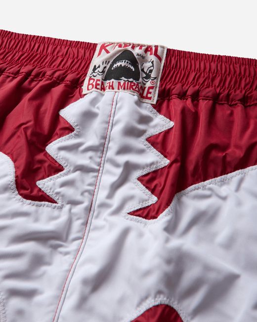 Kapital Red Men S Nylon Bone Swim Trunks for men