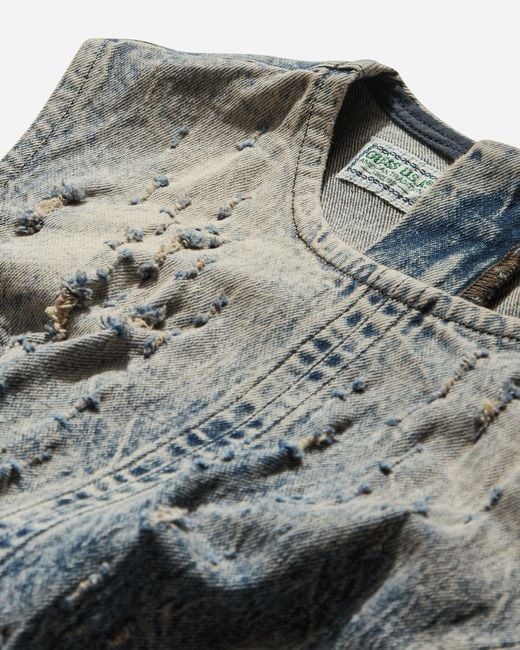 Guess Gray Distressed Mini Dress Flight Sanded Wash