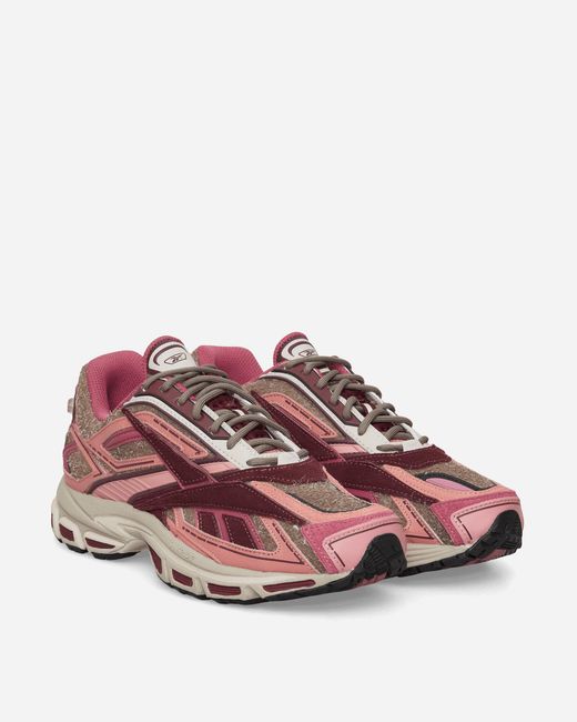Reebok Pink Premier Road Ultra Sneakers Cherry Hairy Suede for men