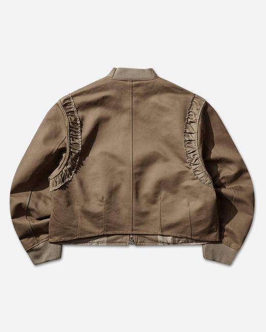Our Legacy Brown S Frill Bomber Jacket Kharkee