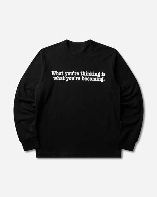 Sacai Black Men S Muhammad Ali Longsleeve T-shirt for men