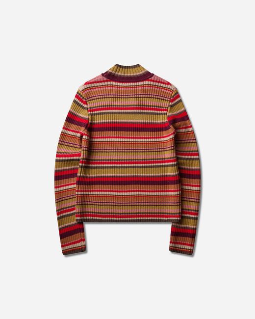 Dries Van Noten Red S Ribbed Wool Sweater for men