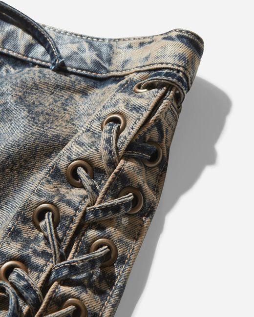 Guess Gray S Coated Denim Shorts Heavy Stone Wash