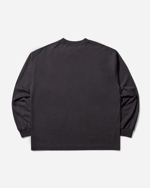 Umbro Blue Og Logo Longsleeve T-shirt Washed Black for men