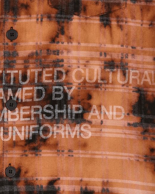 SLAM JAM Orange Check Shirt for men