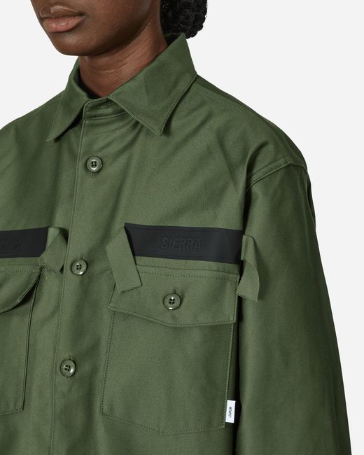(w)taps Green Cbw 01 Longsleeve Shirt Drab for men