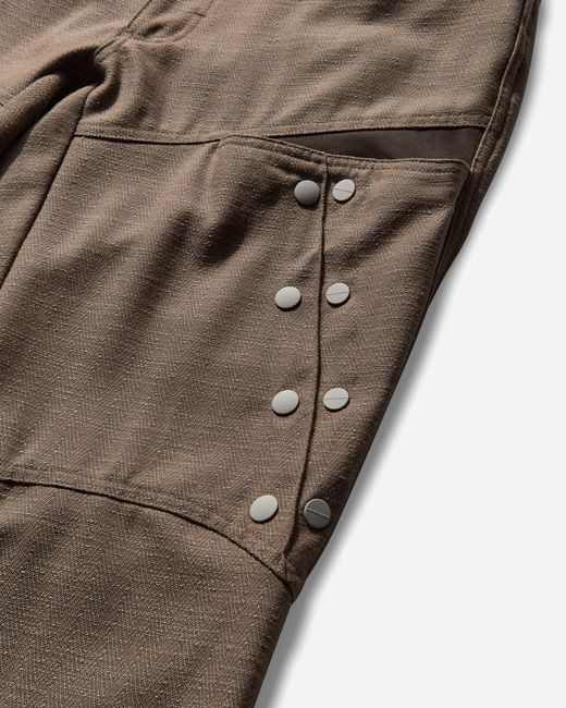 Kiko Kostadinov Gray Men S Inex Snap Trousers Oak / Java for men